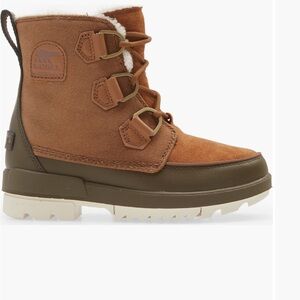 Sorel Tan and Brown Lace-Up Boots